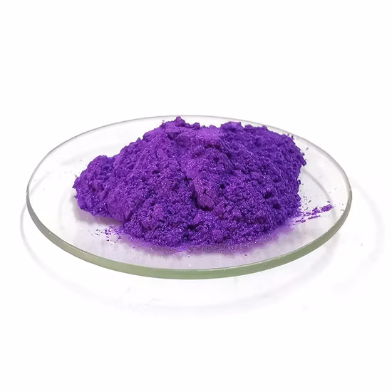 Pigmento di interferenza di ossido di ferro naturale viola super viola 10-60μm Pigmento perlescente per vernice per auto